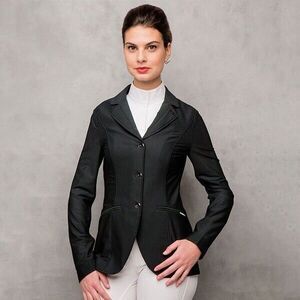 Alessandro Albanese Ladies Easy Care Equestrian Show Jacket Black Size Small NEW